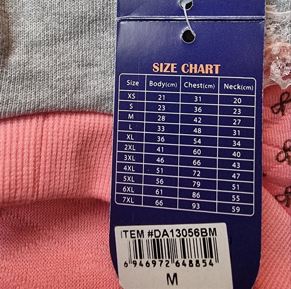 ๐๏ธ Dobaz Dog 'Princess' Hoodie Sweater Pink & Gray - Picture 6 of 7